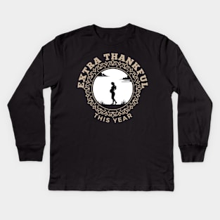 Extra Thankful This Year Kids Long Sleeve T-Shirt